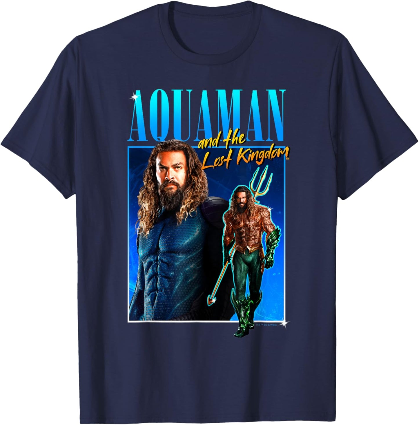 Aquaman and The Lost Kingdom 90's Style Aquaman T-Shirt - T-Shirt | Navy