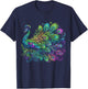 Psychedelic Peacock - Colorful Bird Lover T-Shirt - T-Shirt | Navy
