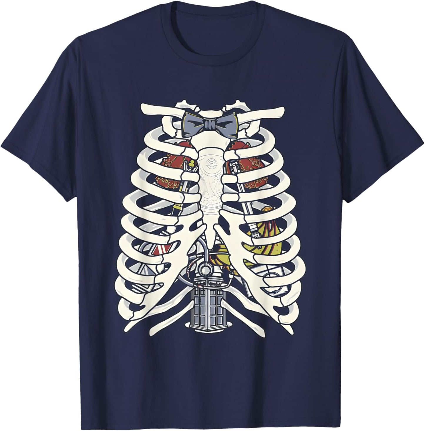 Anatomy Of A Time Lord A Doctor Who Skeleton T-Shirt - T-Shirt | Navy