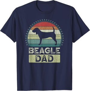 Beagle Dad, Father's Day, Daddy T-Shirt - T-Shirt | Navy