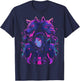 Anime Manga Cyberpunk Aesthetic Techwear Harajuku | Wolf T-Shirt - T-Shirt | Navy