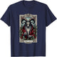 Season And Greeting Krampus Tarot Christmas Horror Holiday T-Shirt - T-Shirt | Navy