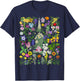 Flower Graphic Wildflower Floral Gardening Small T-Shirt - T-Shirt | Navy