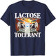 Funny Lactose Retro Pro-Dairy Apparel -Adults Black Cotton Blend Small T-Shirt - T-Shirt | Navy