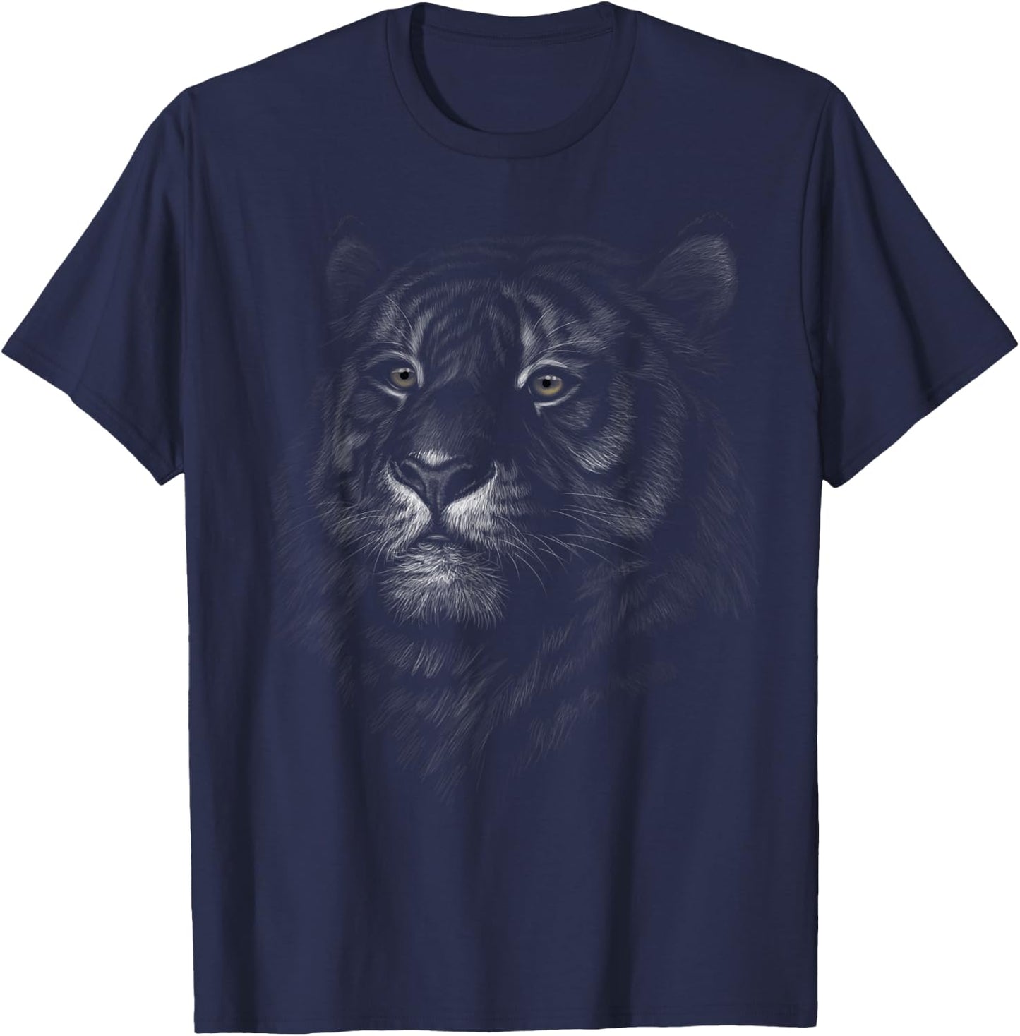 Cute Tiger Head Art Gifts for Lovers Tigers Big Cats Animals T-Shirt - T-Shirt | Navy