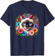 Floral Flowers Siamese Cat Meezer Men Women Kids T-Shirt - T-Shirt | Navy