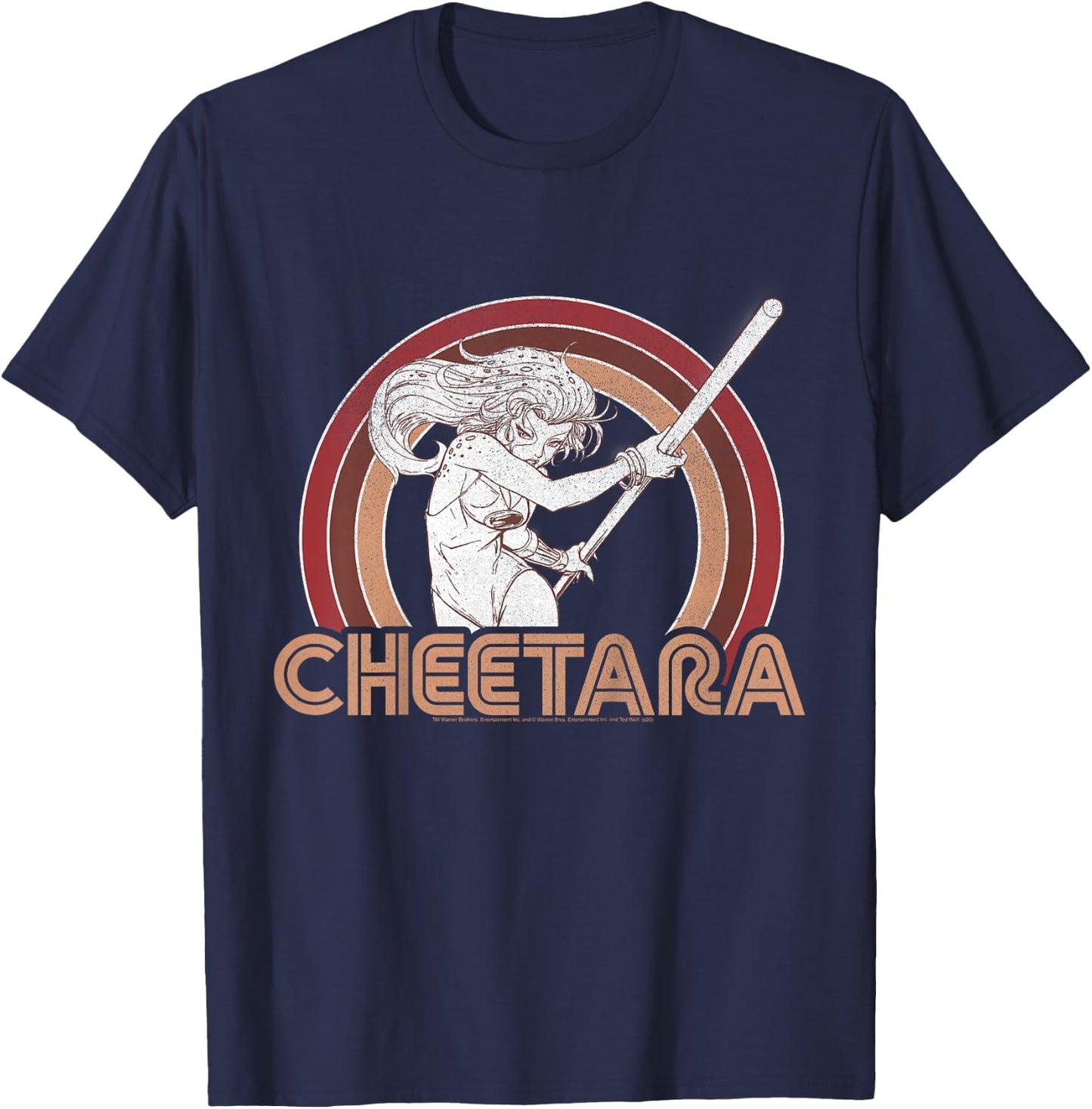 Kids ThunderCats Cheetara Retro Rainbow T-Shirt - T-Shirt | Navy