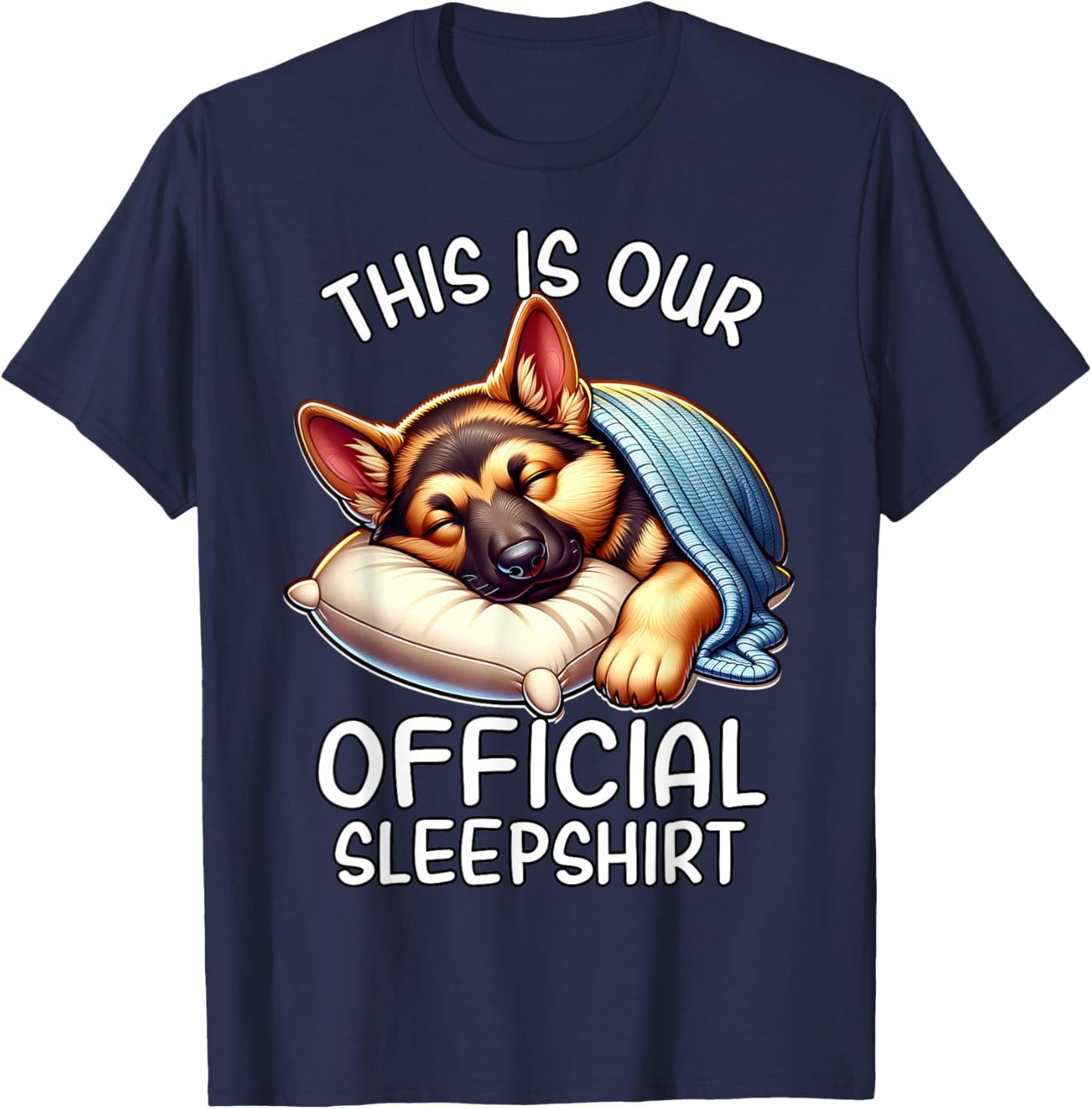 German Shepherd Official German Shepherd Pyjamas T-Shirt - T-Shirt | Navy