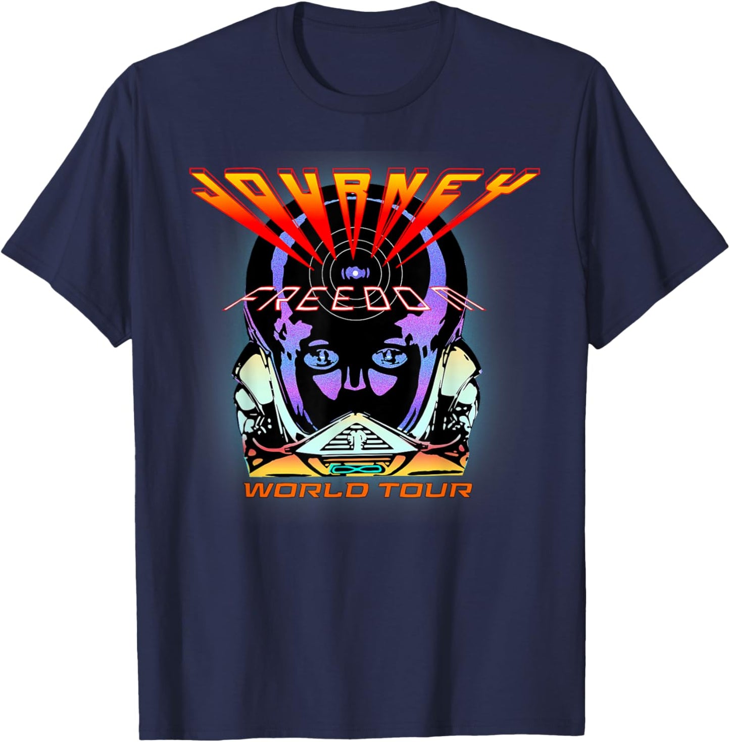 Journey Men's Frontiers Tour , Black, Small T-Shirt - T-Shirt | Navy