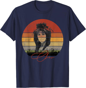 Retro Sunset Vintage-Chers Love Tour 2021 women T-Shirt - T-Shirt | Navy