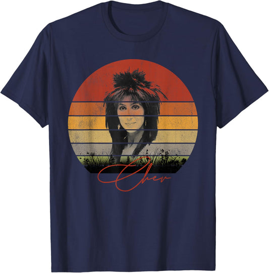 Retro Sunset Vintage-Chers Love Tour 2021 women T-Shirt - T-Shirt | Navy