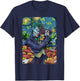 DC Comics The Joker Starry Night Style Portrait T-Shirt - T-Shirt | Navy
