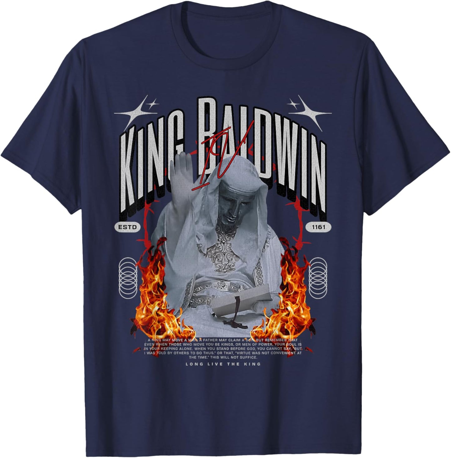 King Baldwin IV T-Shirt - T-Shirt | Navy