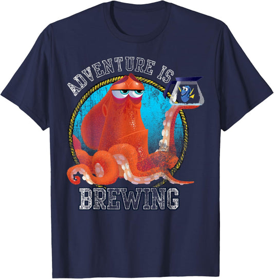 Disney Pixar Finding Dory Hank and Dory Adventure is Brewing Small T-Shirt - T-Shirt | Navy