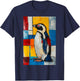 Penguin Abstract Art T-Shirt - T-Shirt | Navy