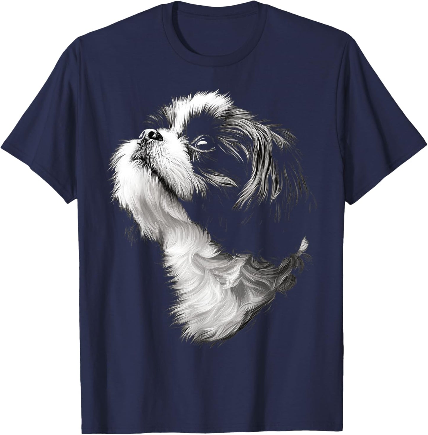 Shih Tzu Dog Graphic Pet Artwork Shih Tzu T-Shirt - T-Shirt | Navy
