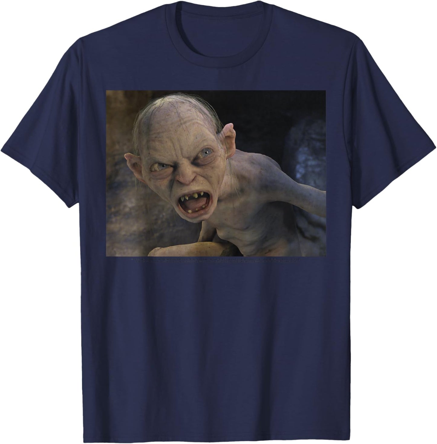 The Lord of The Rings Gollum Yell Portrait T-Shirt - T-Shirt | Navy