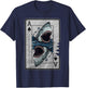 Poker Card Great White Shark T-Shirt - T-Shirt | Navy