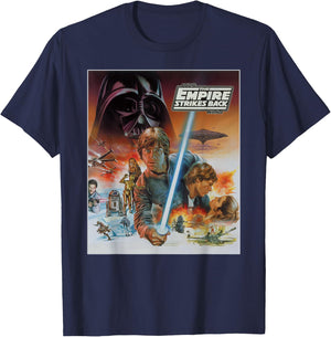 Star Wars The Empire Strikes Back Luke Skywalker Vintage T-Shirt - T-Shirt | Navy