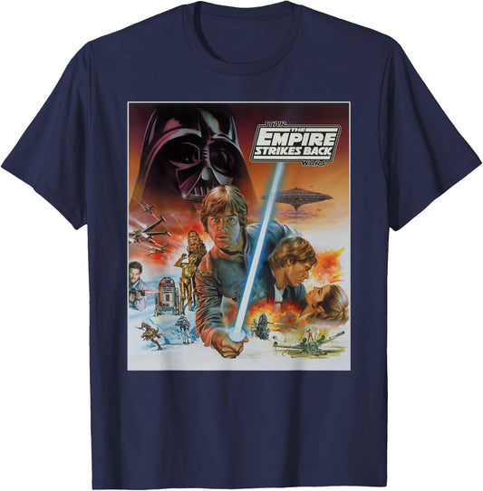 Star Wars The Empire Strikes Back Luke Skywalker Vintage T-Shirt - T-Shirt | Navy