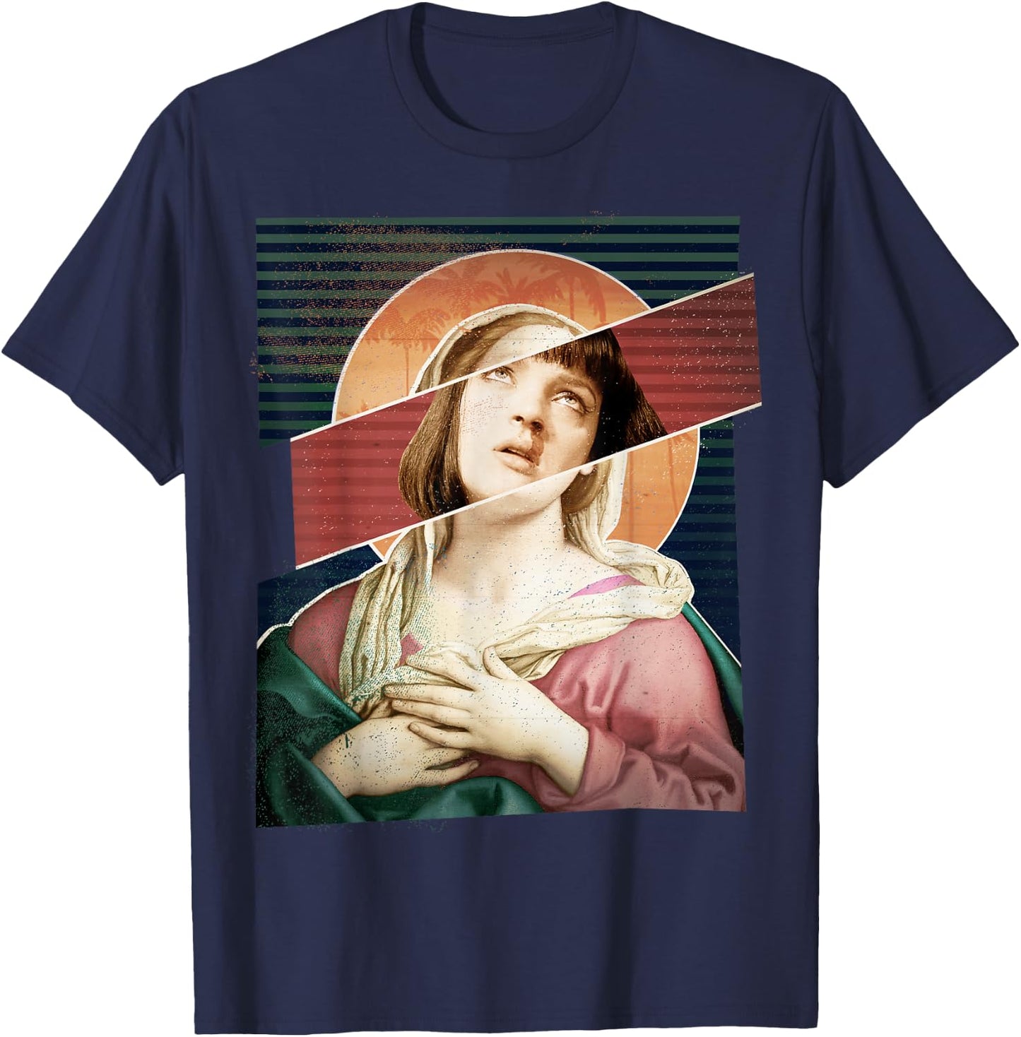 Virgin Mia Wallace Nose Bleed Overdose Icon Gift T-Shirt - T-Shirt | Navy
