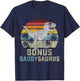 Bonus Daddy Saurus T Rex Daddysaurus Stepdad Matching Family T-Shirt - T-Shirt | Navy