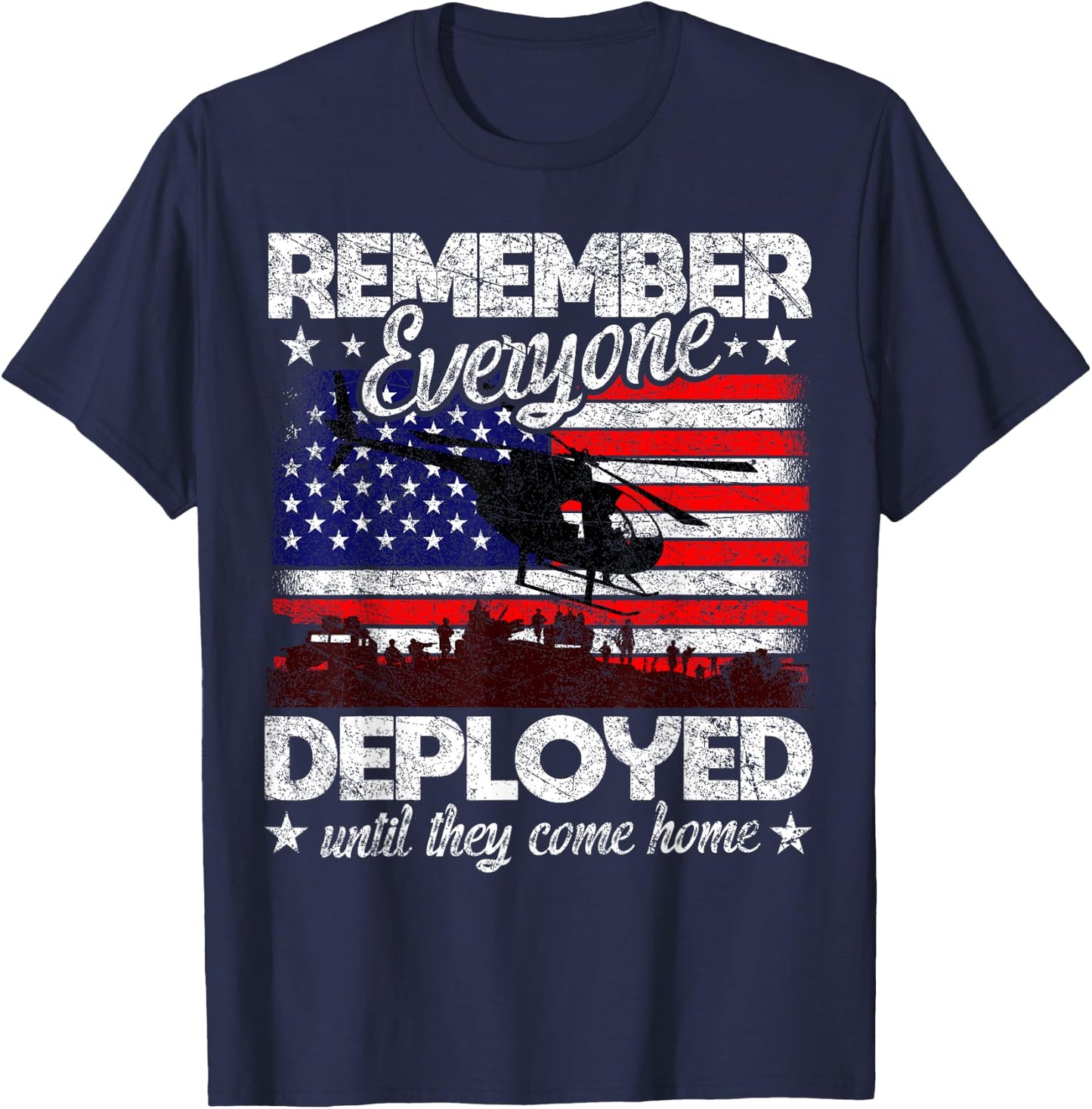 Memorial Day Gift Military Vintage Men RED Friday Remember Everyone Deployed Army US Flag T-Shirt - T-Shirt | Navy