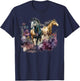 Horses Flowers Wild Mane Boho Western Southern Cowgirl T-Shirt - T-Shirt | Navy