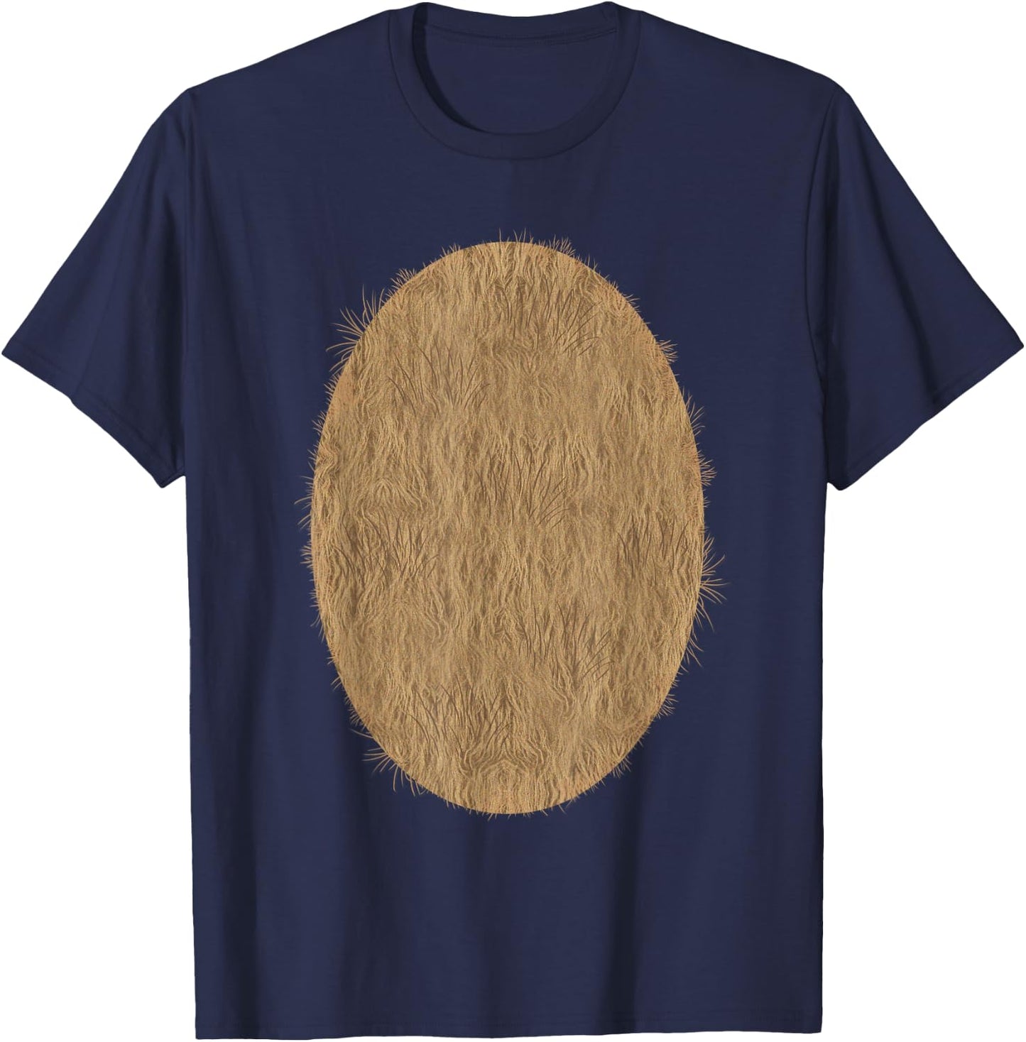 Deer Bear Fuzzy Hairy Belly Costume T-Shirt - T-Shirt | Navy