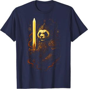 Panda Warrior - Epic Fantasy Armor Adventure T-Shirt - T-Shirt | Navy