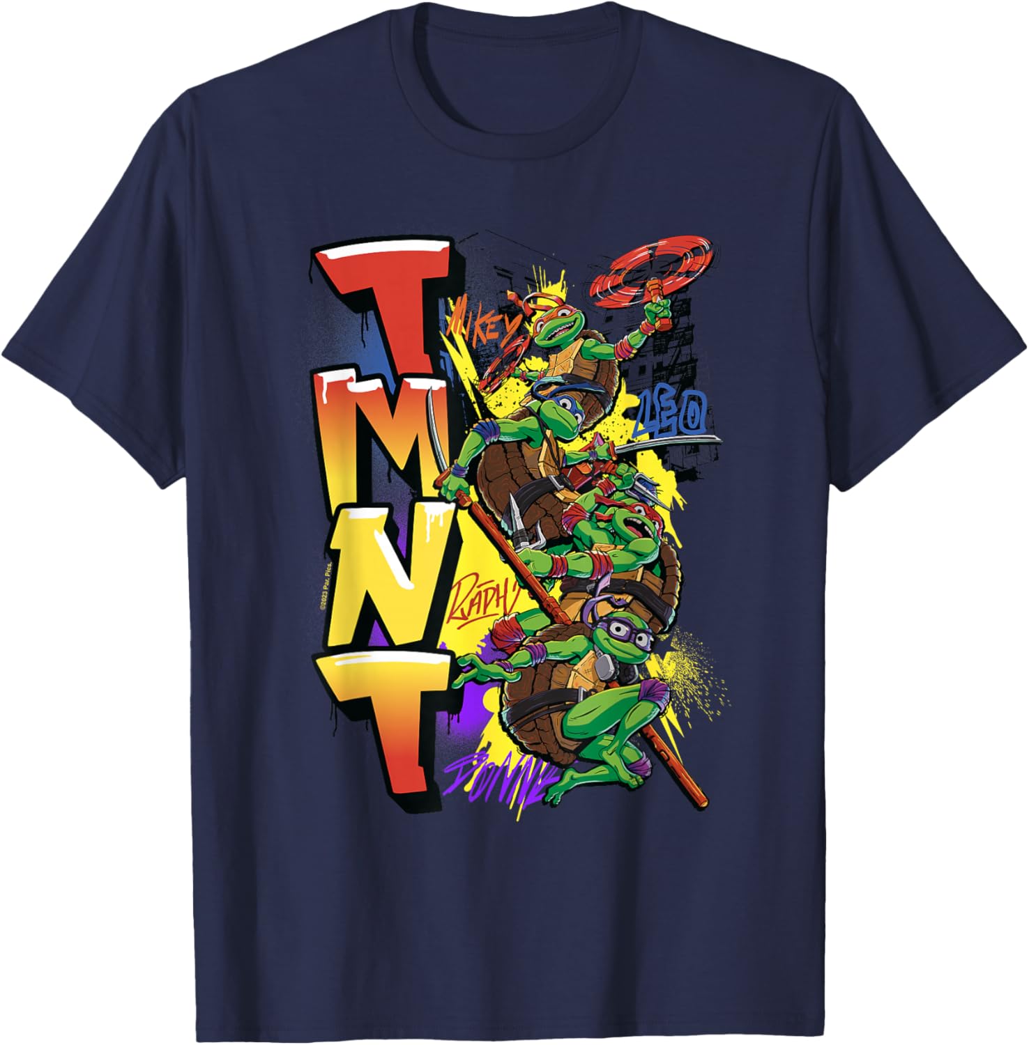 Teenage Mutant Ninja Turtles: Mutant Mayhem NYC Graffiti T-Shirt - T-Shirt | Navy