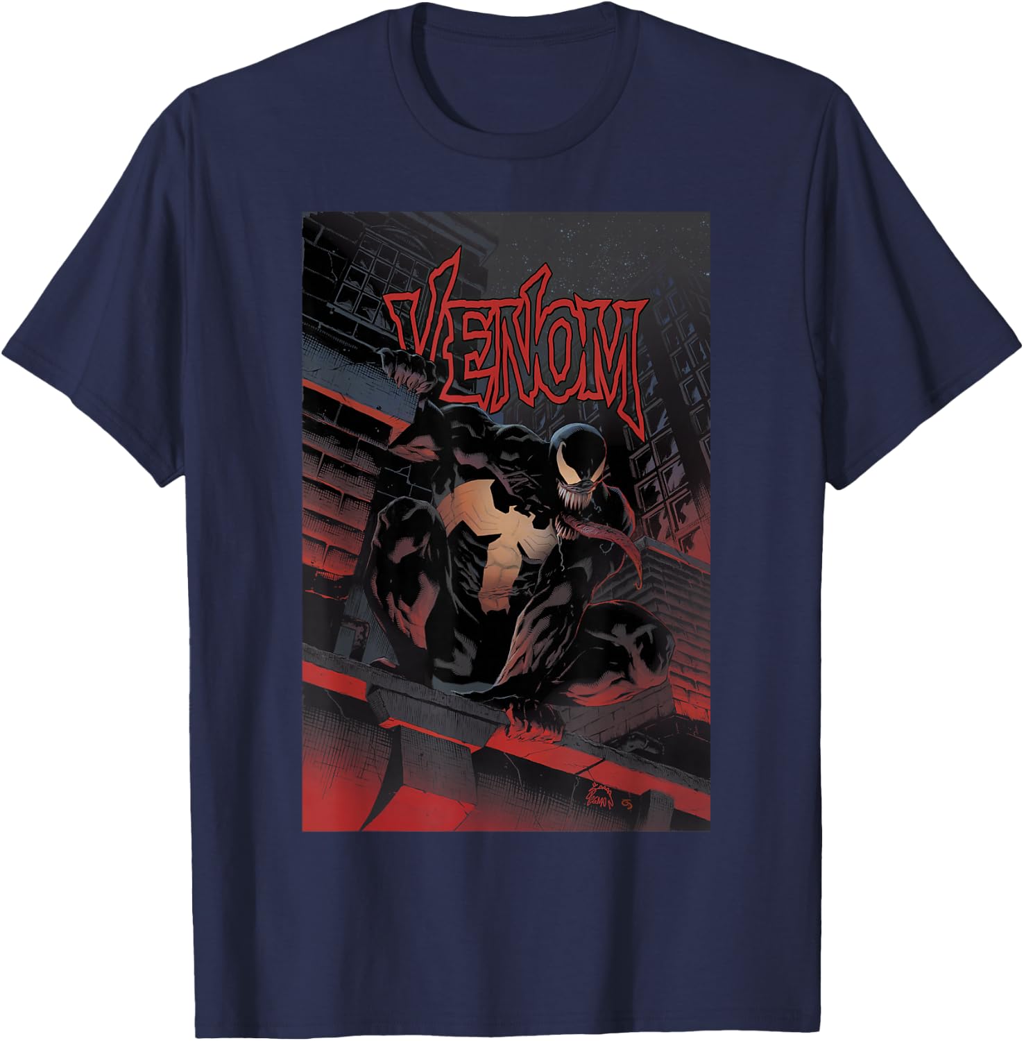 Marvel Comixology Venom Issue# 11 Comic Book Cover T-Shirt - T-Shirt | Navy