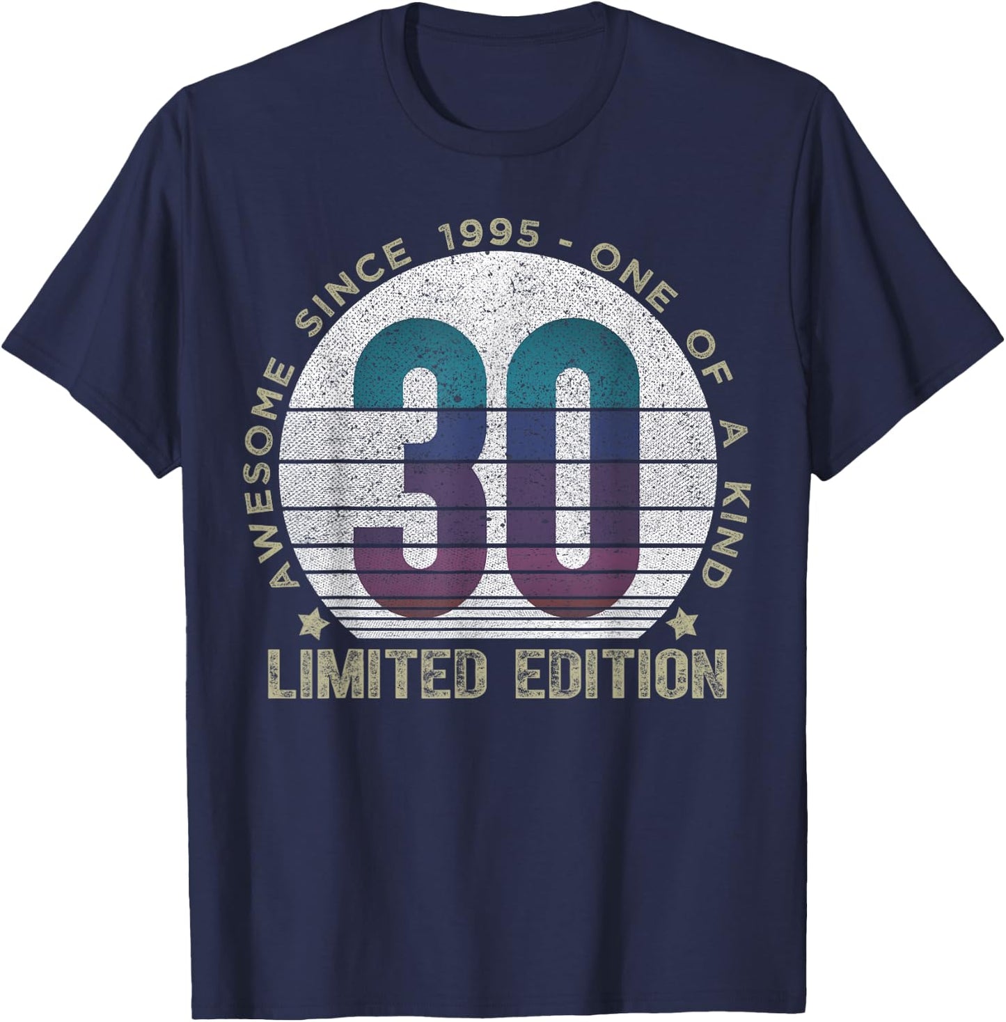 30 Year Old Gifts Vintage 1995 Limited Edition 30th Birthday T-Shirt - T-Shirt | Navy