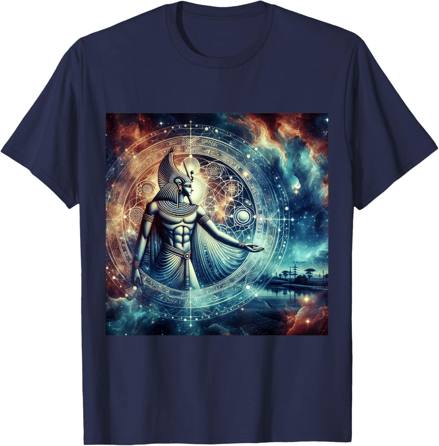 God Of Sun Ra Cool Egyptian Pantheon Nerd Geek Stuff Graphic T-Shirt - T-Shirt | Navy