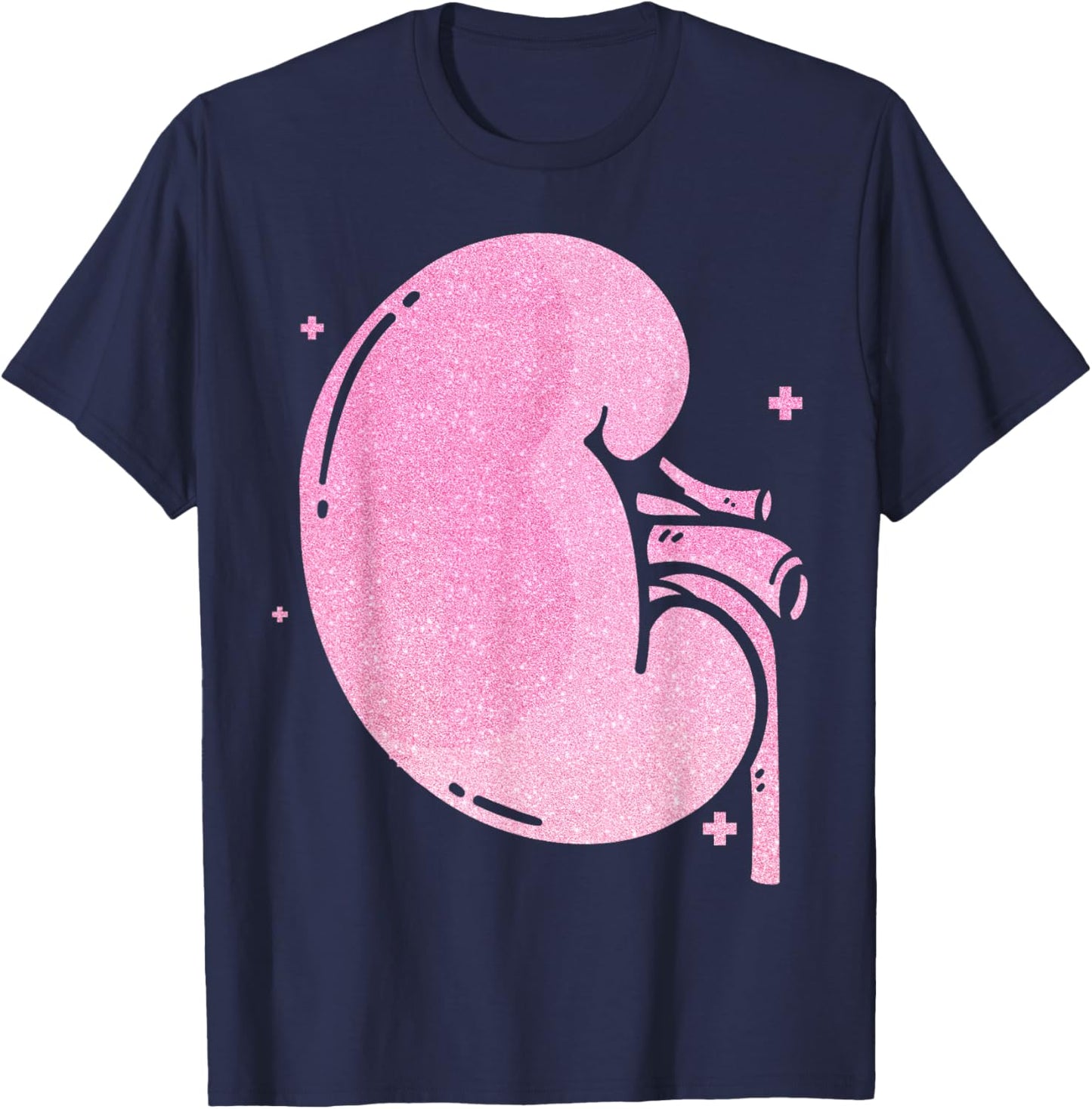 Dialysis Nurse Tech Technician Kidney Pink Diamonds T-Shirt - T-Shirt | Navy