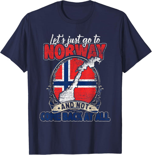 Vintage Norwegian Flag - Let's Just Go To Norway