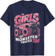 Cute Monster Truck Girls Like Monsters Too T-Shirt - T-Shirt | Navy