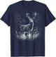 Deer Forest Nature Lover Stag Hunting Hunter T-Shirt - T-Shirt | Navy