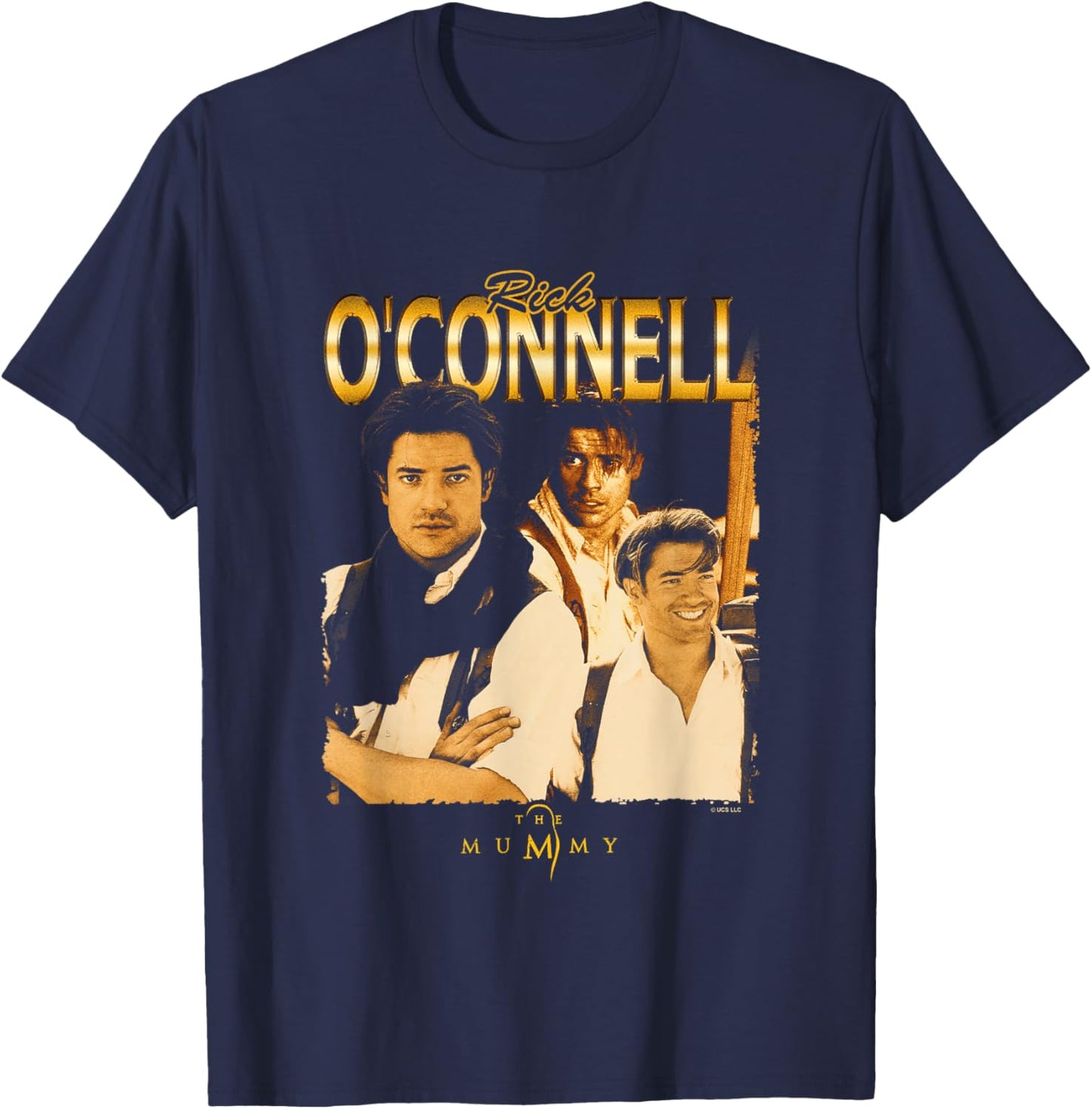 The Mummy Rick O'Connell Multi Poses Vintage Poster T-Shirt - T-Shirt | Navy