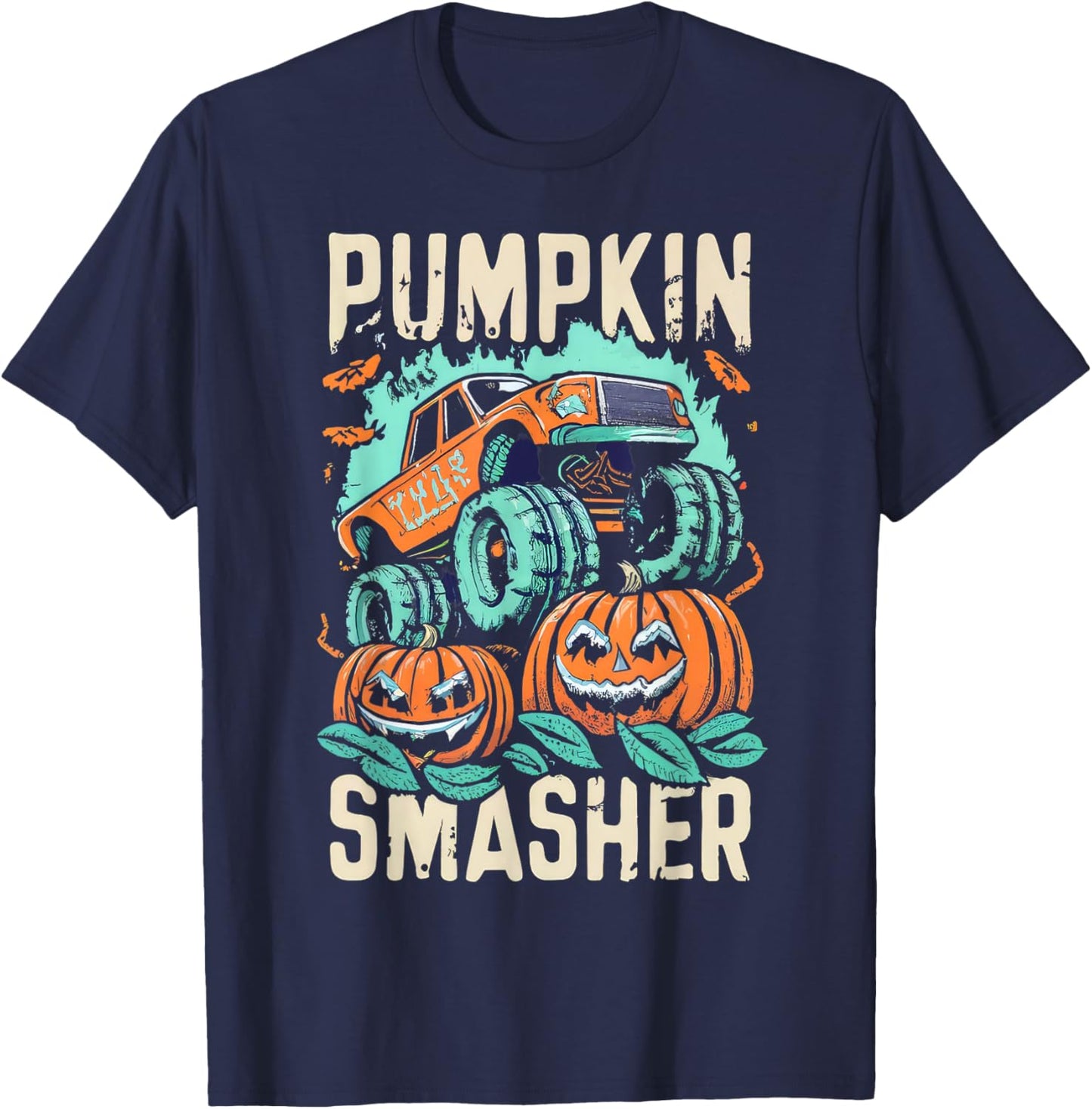 Halloween Monster Truck Halloween Costume T-Shirt - T-Shirt | Navy