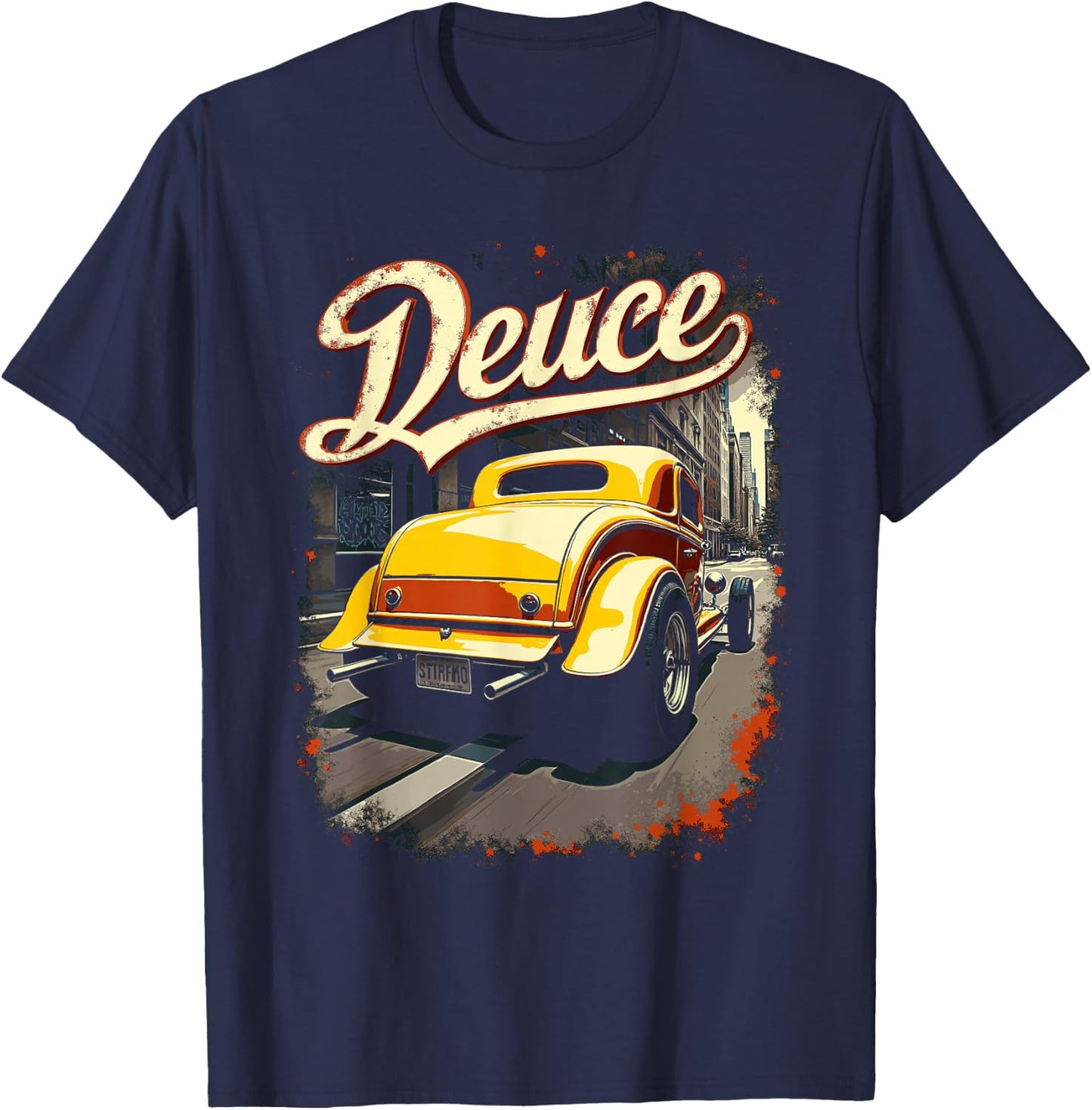 32 Deuce Coupe American Classic 3 Window Deuce Coupe Hot Rod T-Shirt - T-Shirt | Navy
