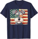 Patriotic Miniature Schnauzer Dog Lover USA Flag 4th Of July T-Shirt - T-Shirt | Navy