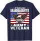 Proud Granddaughter Of Army Veteran Patriotic Military Gift Kids Men T-Shirt - T-Shirt | Navy