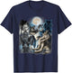 Edgy Wolf Wolves Howling Funny Oddly Specific Dank Meme T-Shirt - T-Shirt | Navy
