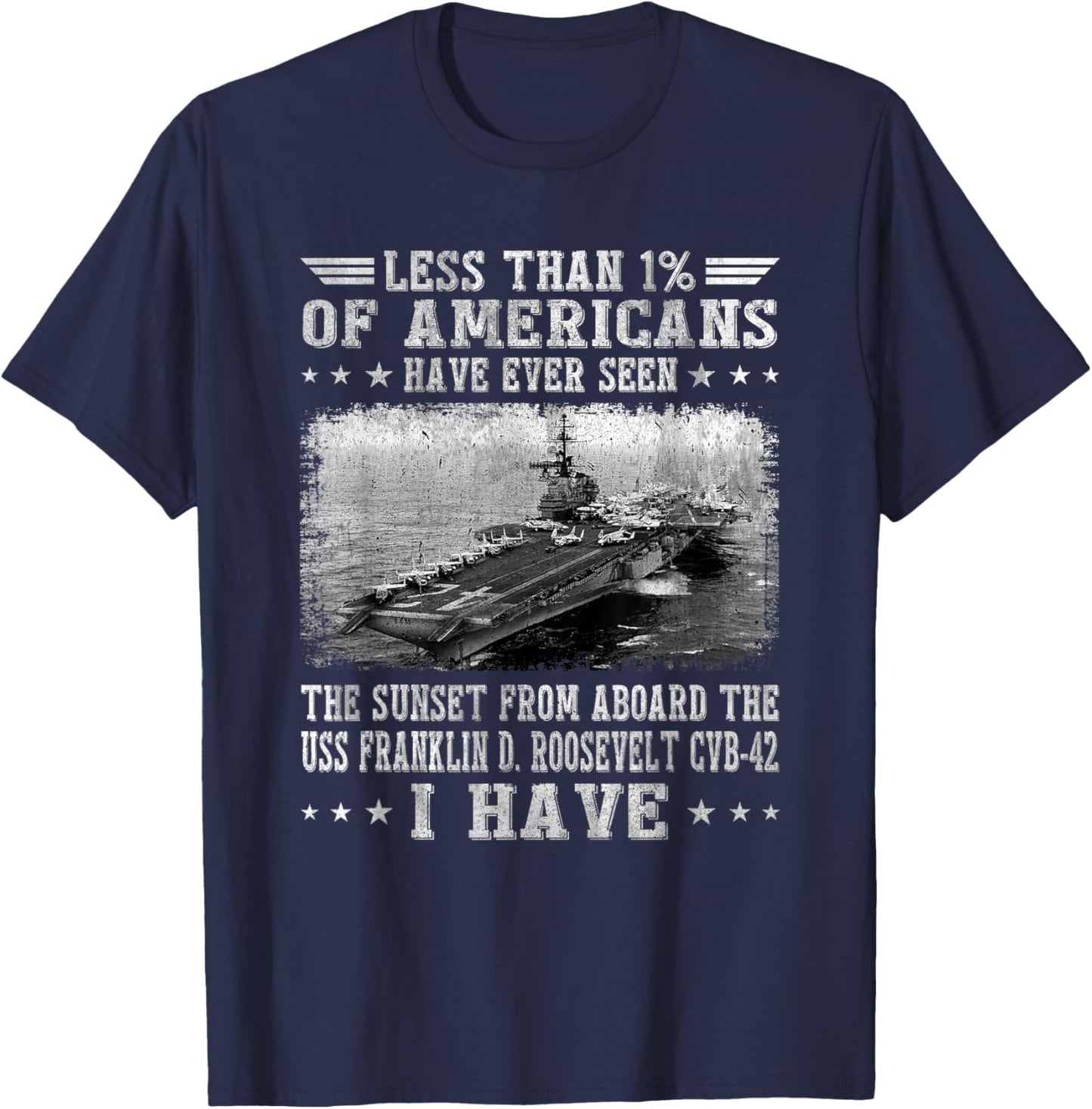 USS Franklin D. Roosevelt CVB-42 Aircraft Carrier Veteran T-Shirt - T-Shirt | Navy