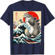 Catzilla Cat Japanese Art Funny Cat Gifts Men Kid T-Shirt - T-Shirt | Navy