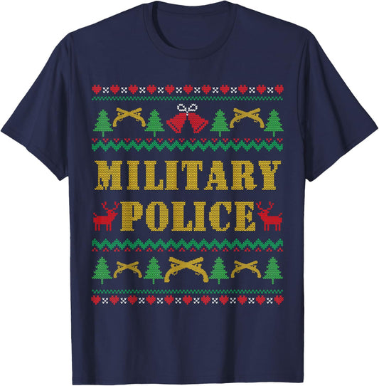 Us Army Military Police Corps Patch MP Insignia Christmas T-Shirt - T-Shirt | Navy