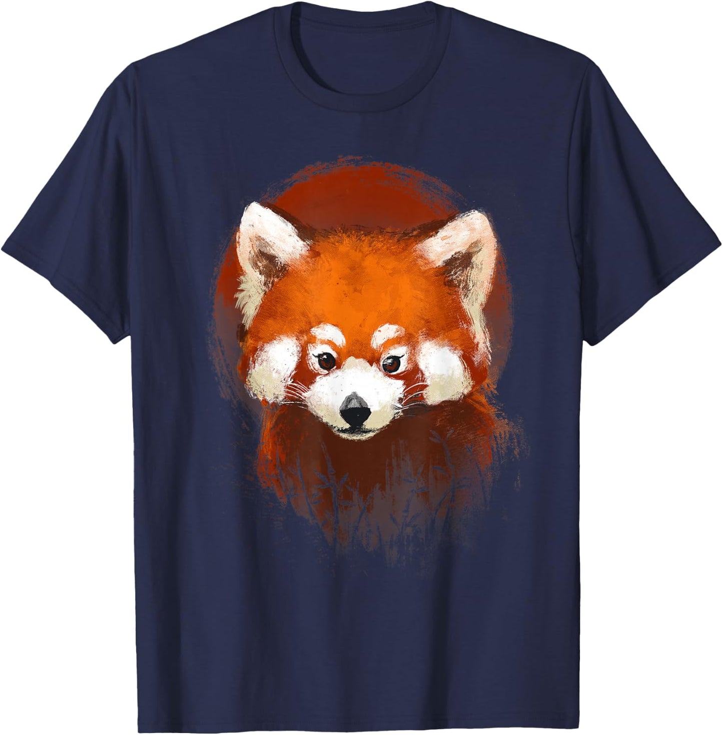 Cute Red Panda Sunset T-Shirt - T-Shirt | Navy