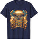 Western Art Owl Aztec Native American Bird Art Design T-Shirt - T-Shirt | Navy