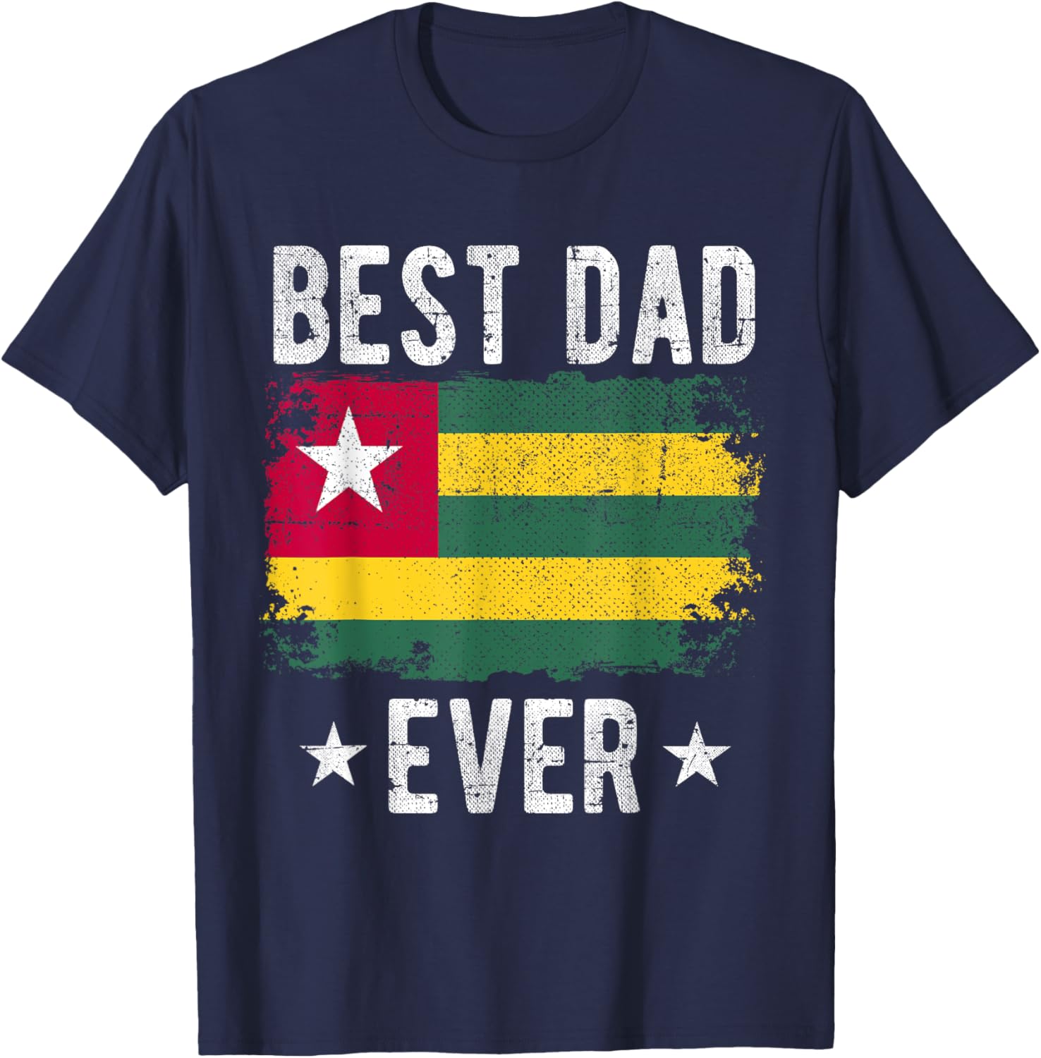 Best Dad Ever Togo Flag Best Togolese Dad T-Shirt - T-Shirt | Navy